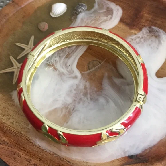 🖤NEW enamel turtle hinged bangle - Picture 9 of 15